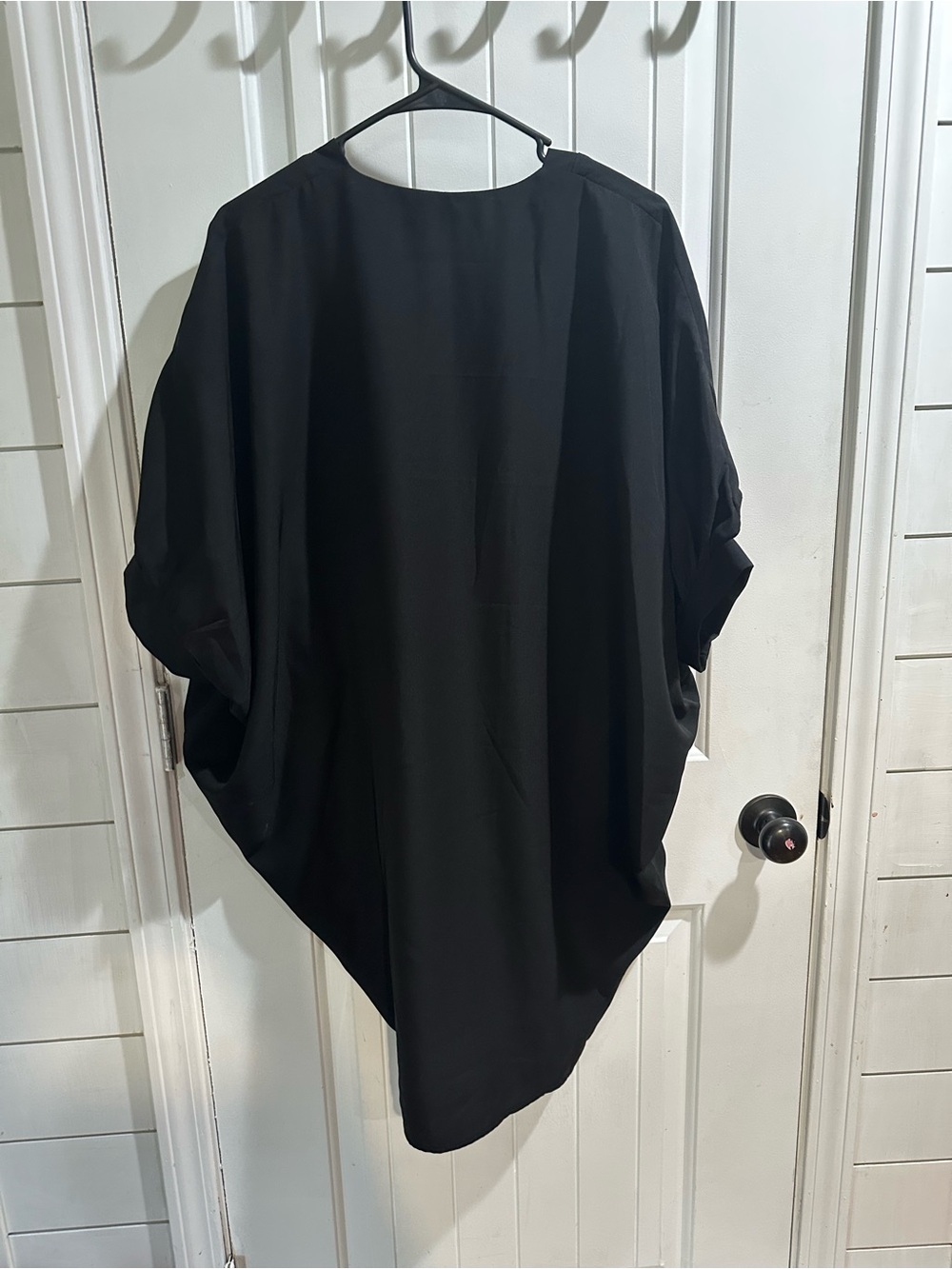 entro Black V-Neck Oversized Tunic with Pocket - Picture 3 of 5